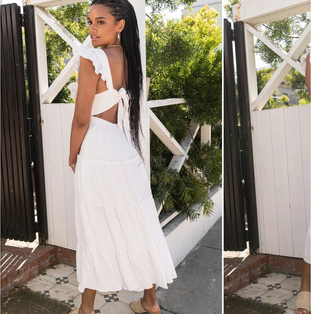 Show Me Your MuMu White Midi Dress